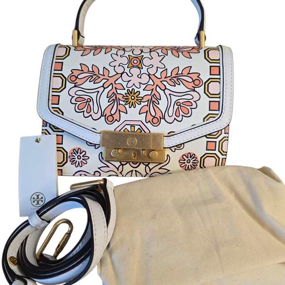 Tory Burch Juliette Printed Mini Top Handle Satchel Bag - Picture 2 of 8